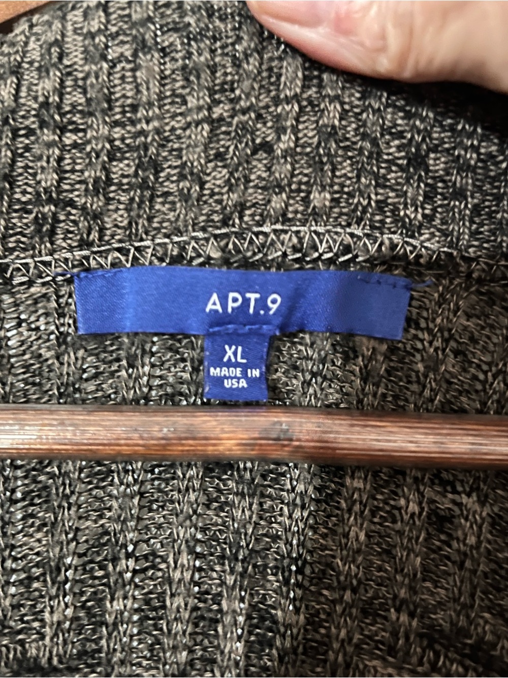 Apt. 9 Brown Open-Front Ribbed Cardigan - Picture 3 of 5